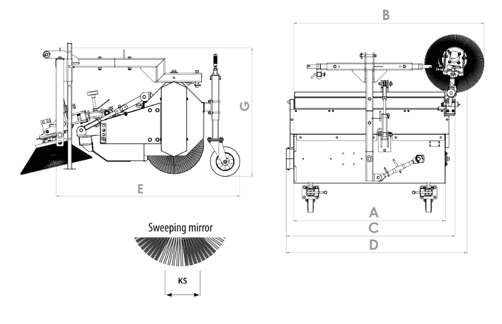 Kersten HKM40 Sweeper Technical Drawings